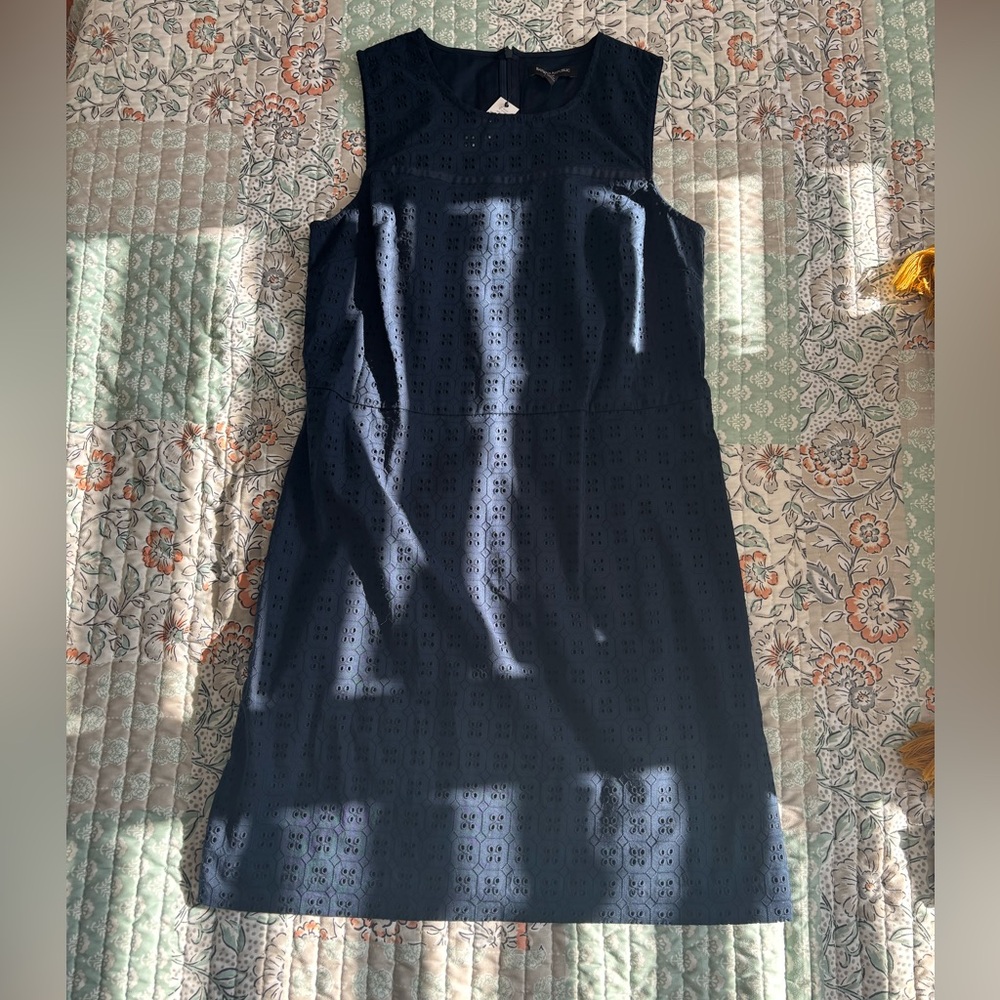 NWT Banana Republic Navy Eyelet Dress